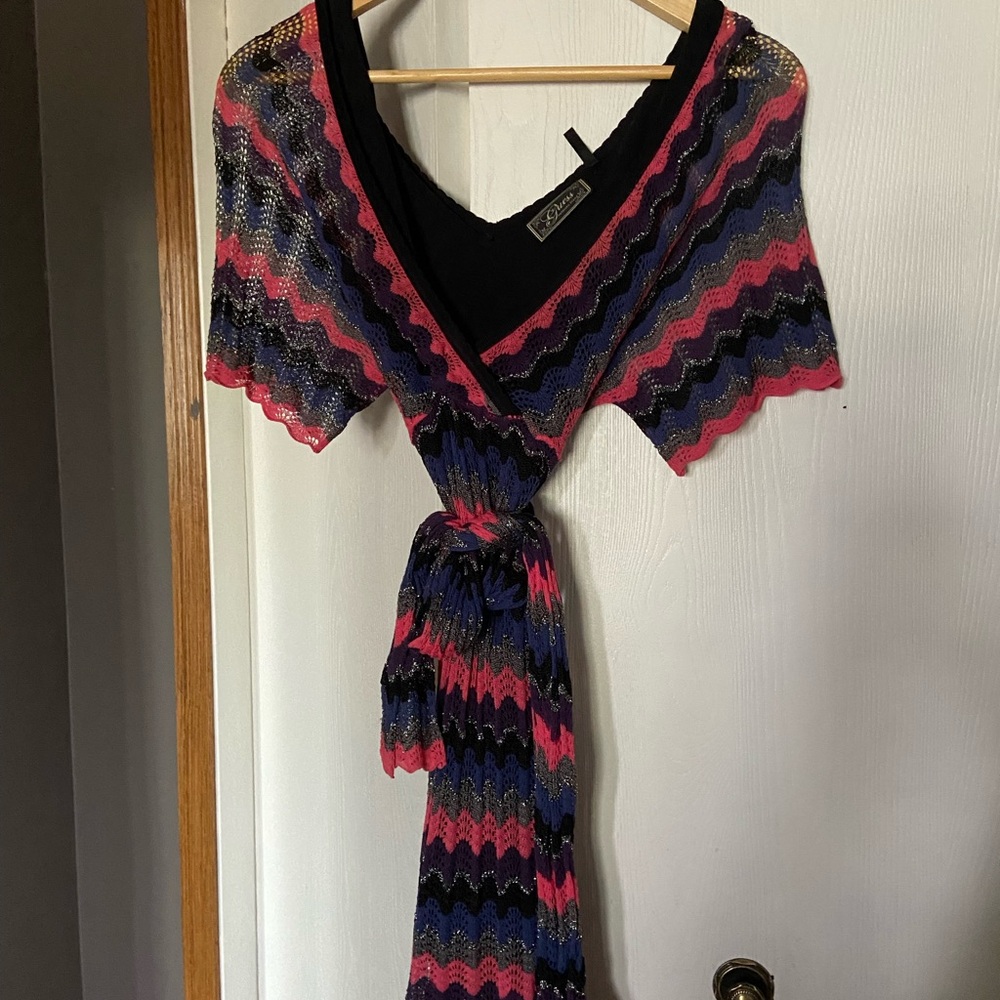 Guess Multicolor Chevron Mini Dress